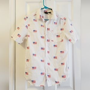 American flag button up